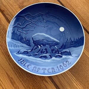 1962 Danish Winter Plate - Bing & Grondahl - Winter Night